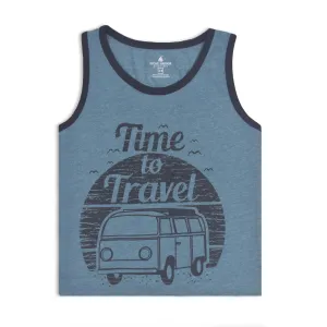 BOY'S TIME TO TRAVEL PRINTED VEST