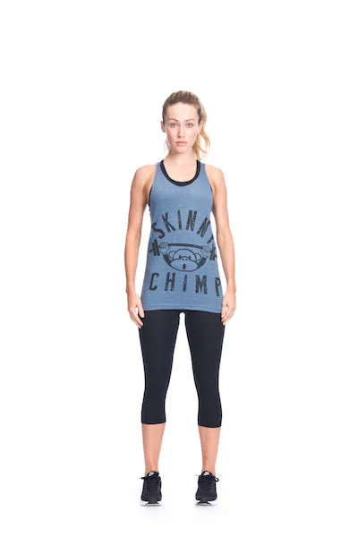 Classic Raw Cut Unisex Gym Vest-Blue