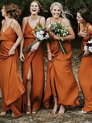 Customized Admirable Bridesmaid Dress Cheap Orange Bridesmaid Dresses BRK015