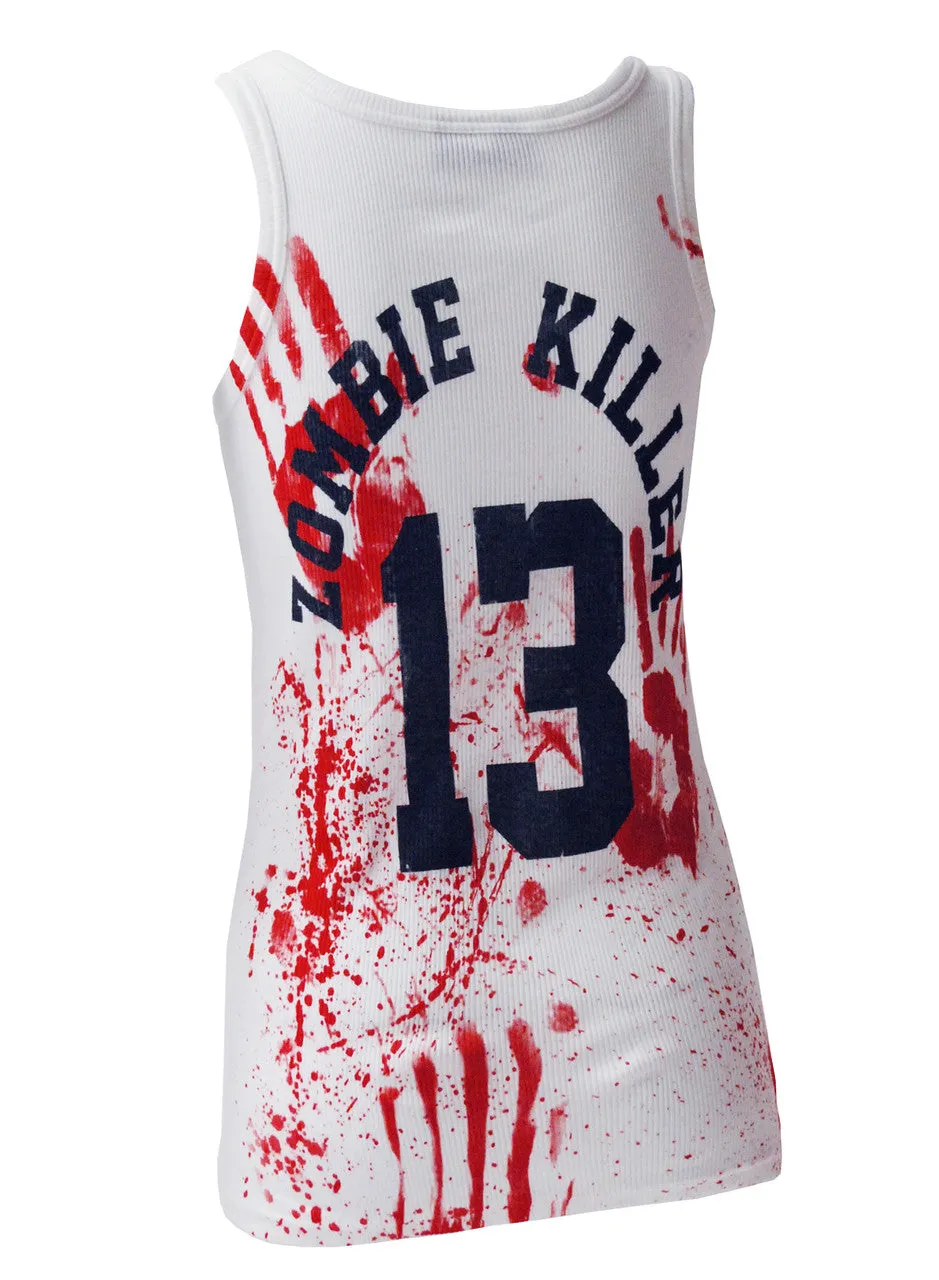 Darkside - ZOMBIE KILLER 13 - Ribbed Vest Top - White