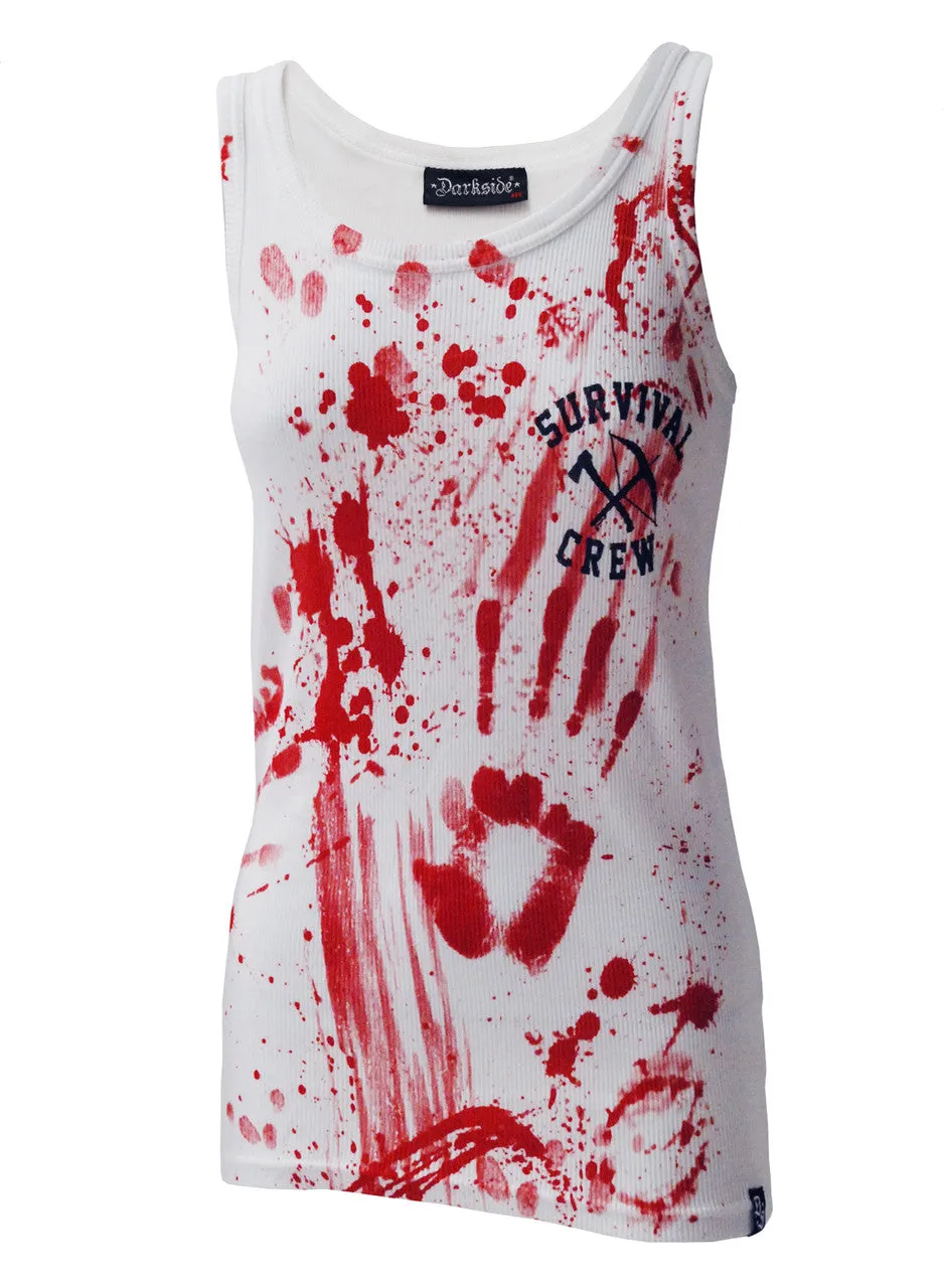 Darkside - ZOMBIE KILLER 13 - Ribbed Vest Top - White