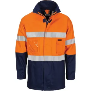 DNC Hi Vis Cotton Drill "2 in 1" Jacket With Generic Reflective R/Tape (3767)