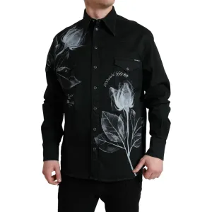 Dolce & Gabbana Elegant Floral Print Dress Shirt