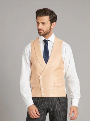 Double Breasted Vest  Woven Silk - Blossom