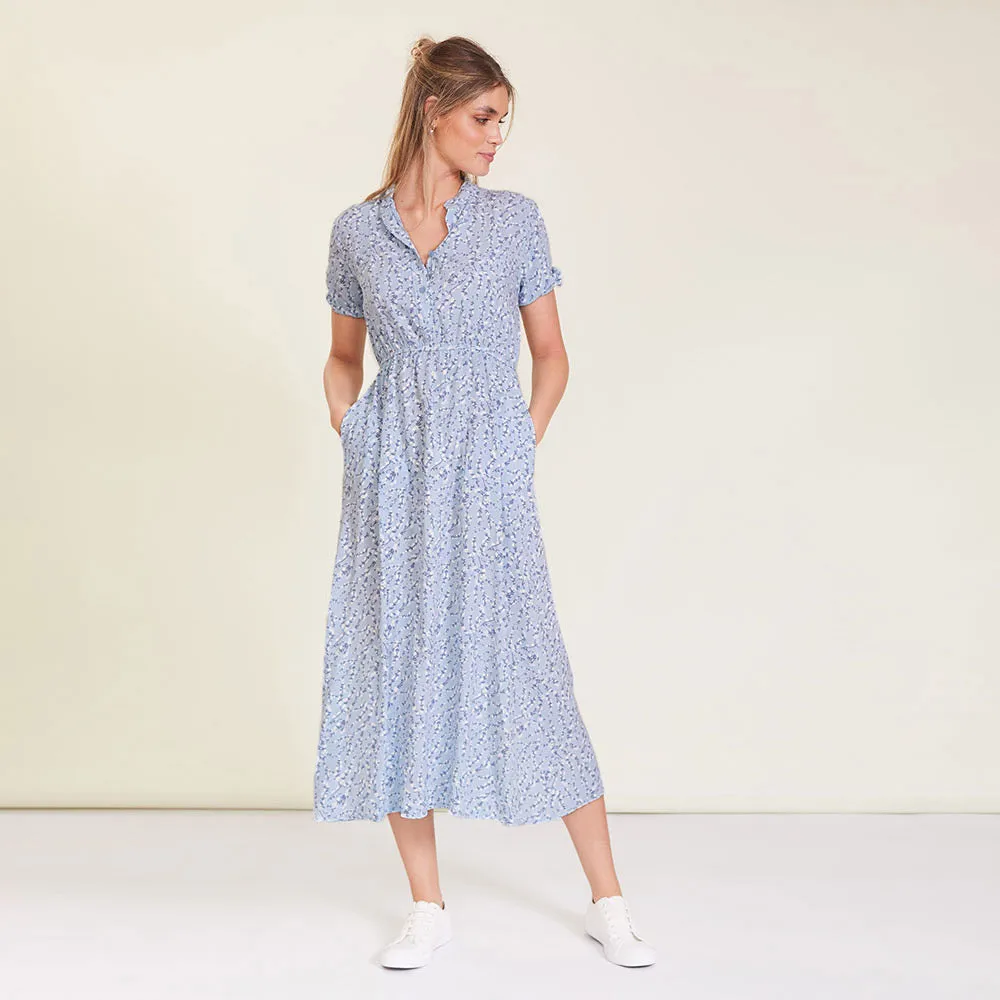 Parker Dress (Blue Floral)