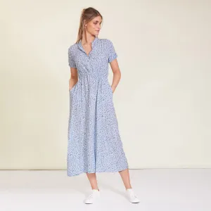 Parker Dress (Blue Floral)