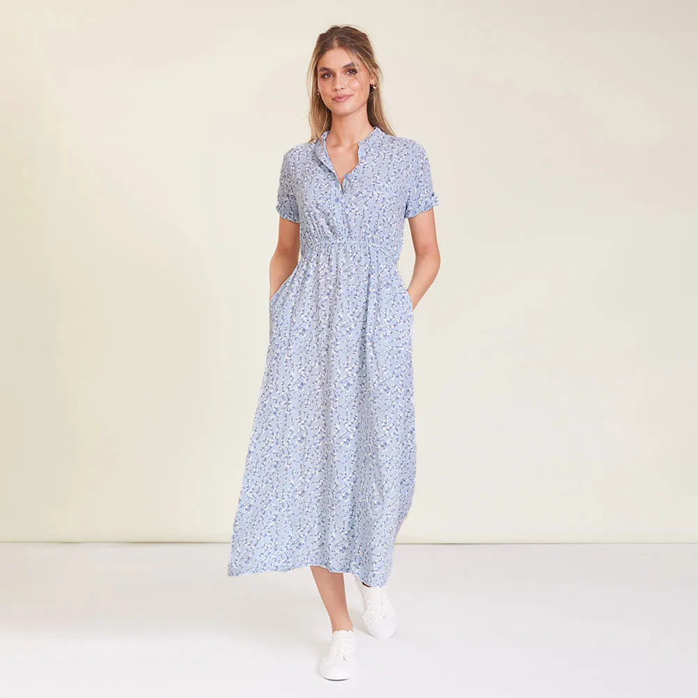 Parker Dress (Blue Floral)