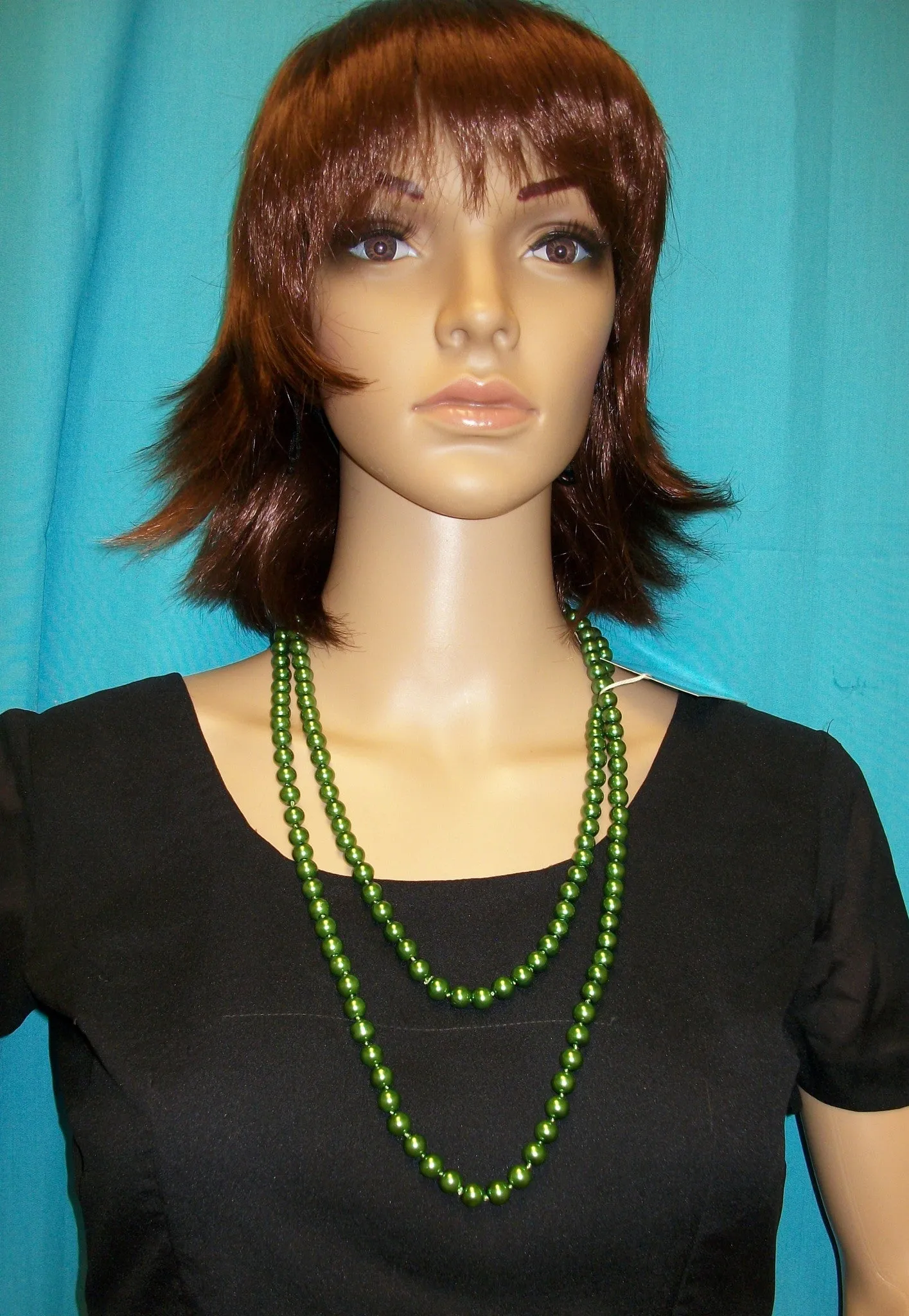 Pearls 517 Pearl Green String Necklace Indian Jewelry Shieno San Francisco Bay Area