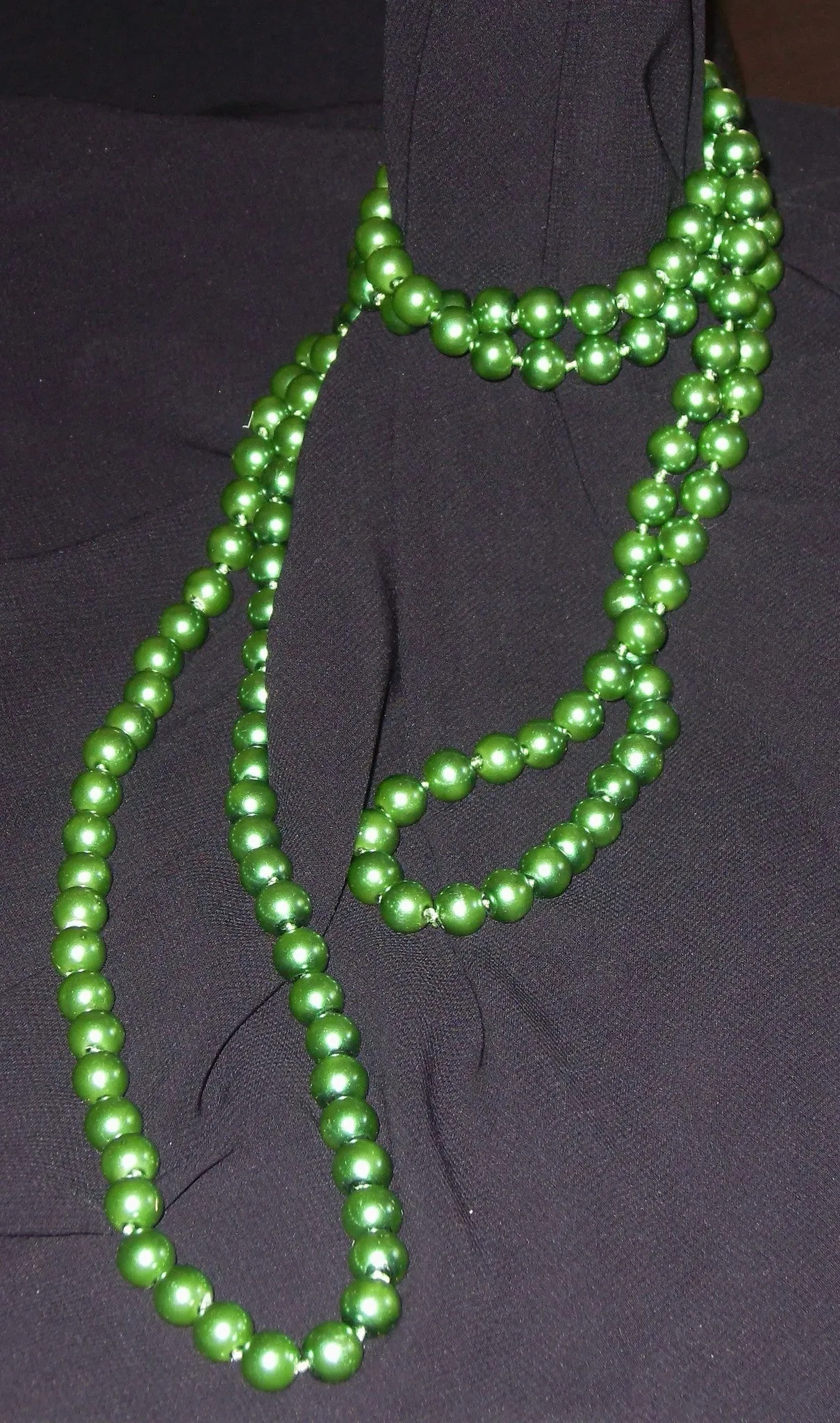 Pearls 517 Pearl Green String Necklace Indian Jewelry Shieno San Francisco Bay Area