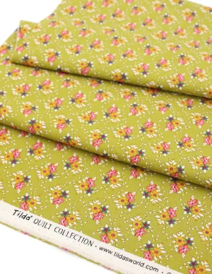 Pixie Cuts Pre-Cut Fabric - Tilda Frida Lime 1/3 yard