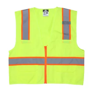 Premium Solid Surveyor Safety Vest With Zipper