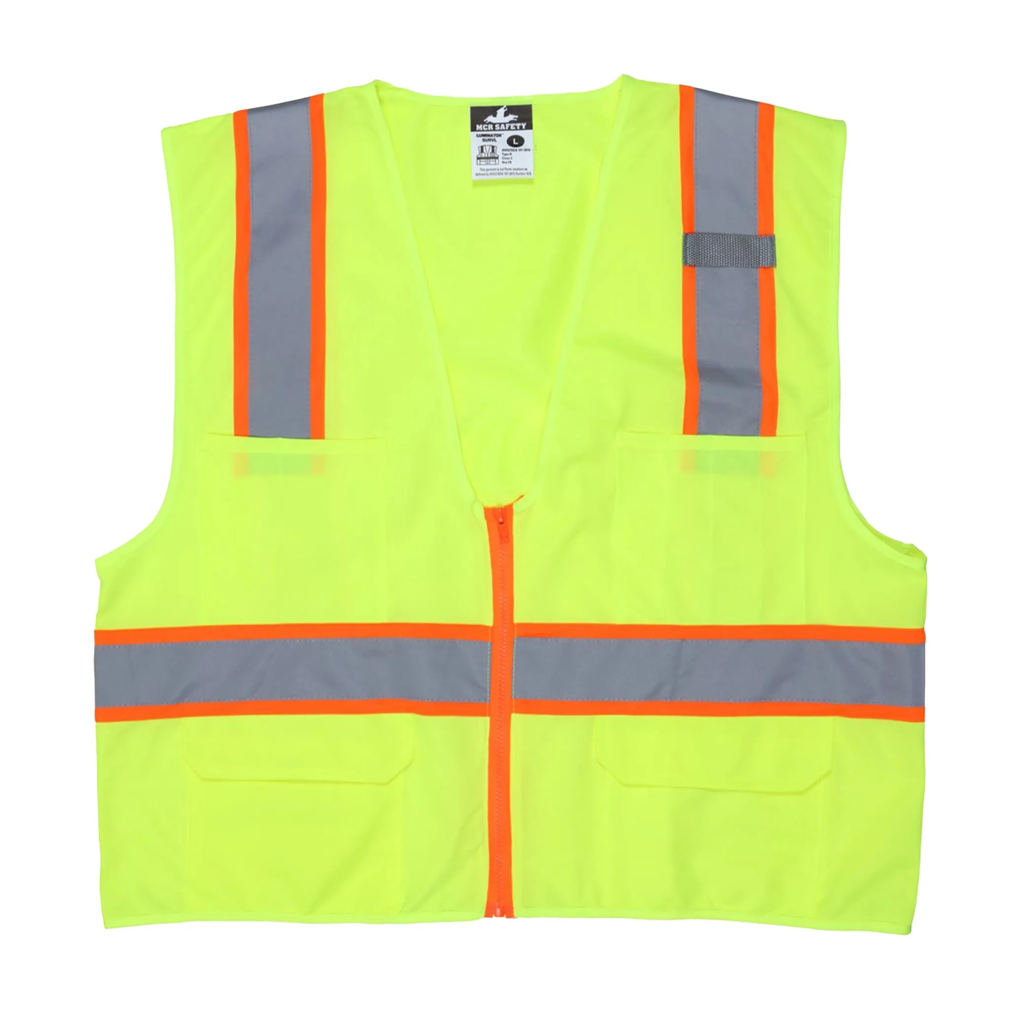 Premium Solid Surveyor Safety Vest With Zipper