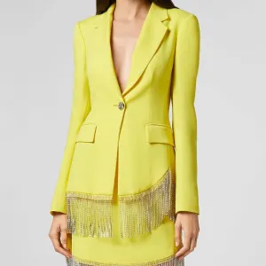 Sophia Full Color Crystal Fringe Blazer Suit