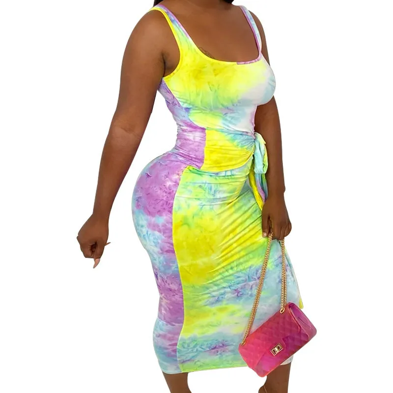 Women's Tie-dye Vest Dress